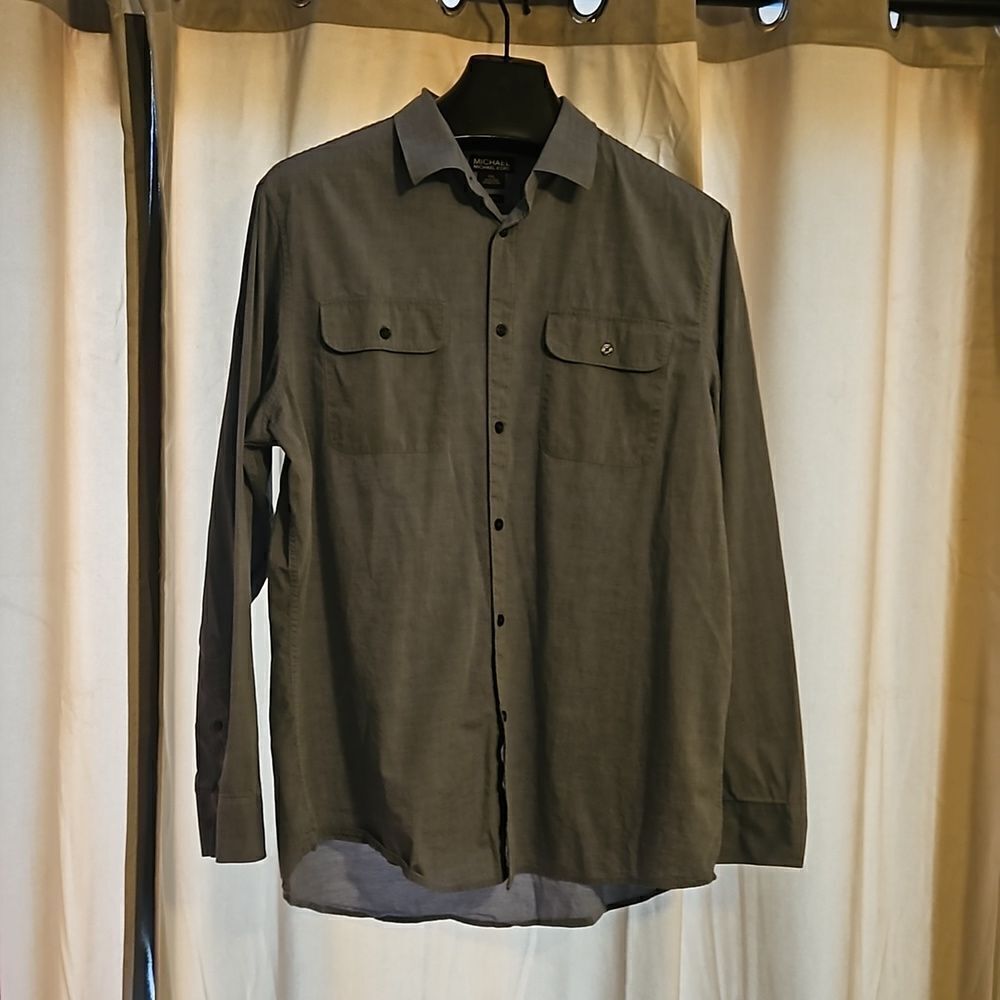 Michael Kors tailor fit men shirt XXL blue